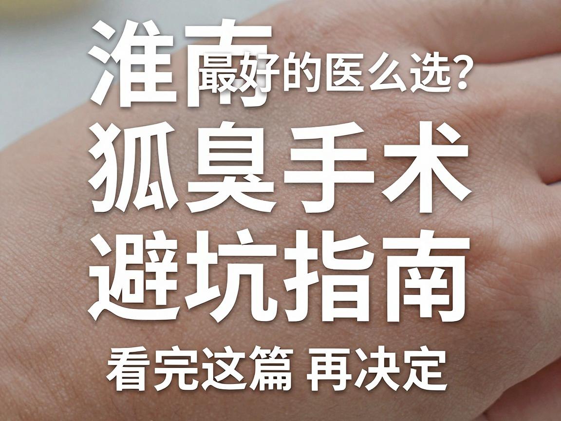 淮南狐臭手术最好的医院怎么选？狐臭手术避坑指南，看完这篇再决定