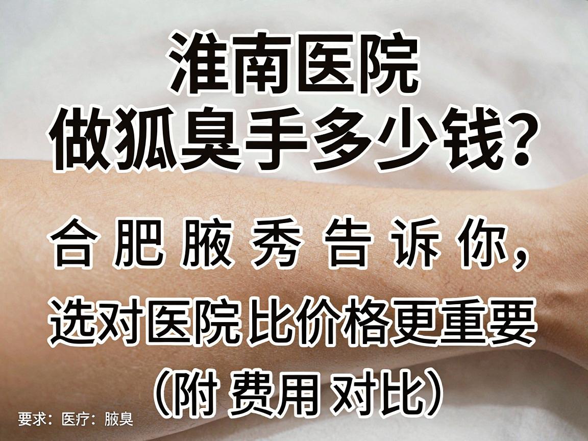 淮南医院做狐臭手术多少钱？合肥腋秀告诉你，选对医院比价格更重要（附费用对比）