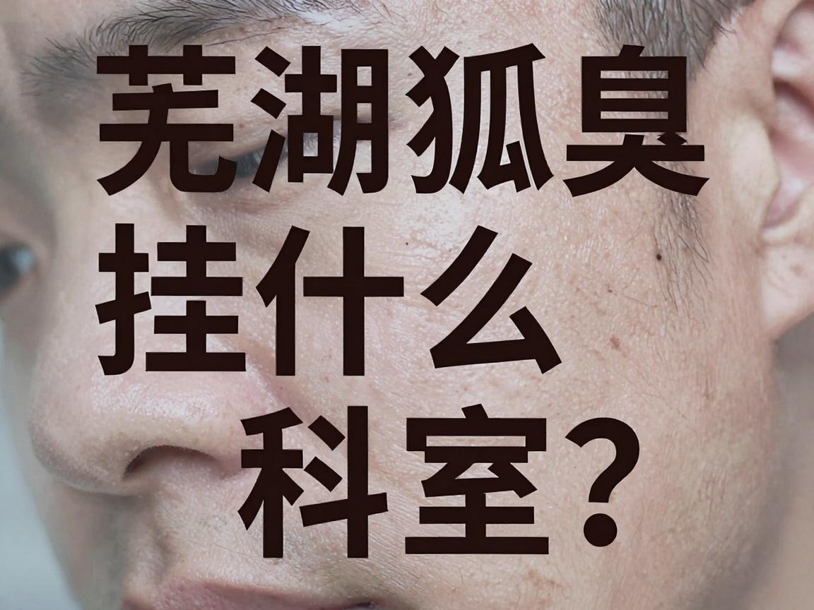 芜湖狐臭挂什么科室？合肥狐臭医生告诉你最该挂哪个科室