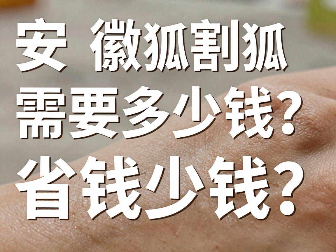 安徽割狐臭需要多少钱？一文讲清费用构成与省钱攻略