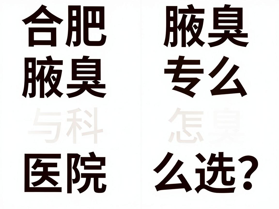 合肥腋臭医院怎么选？深度对比合肥腋臭专科医院与综合医院