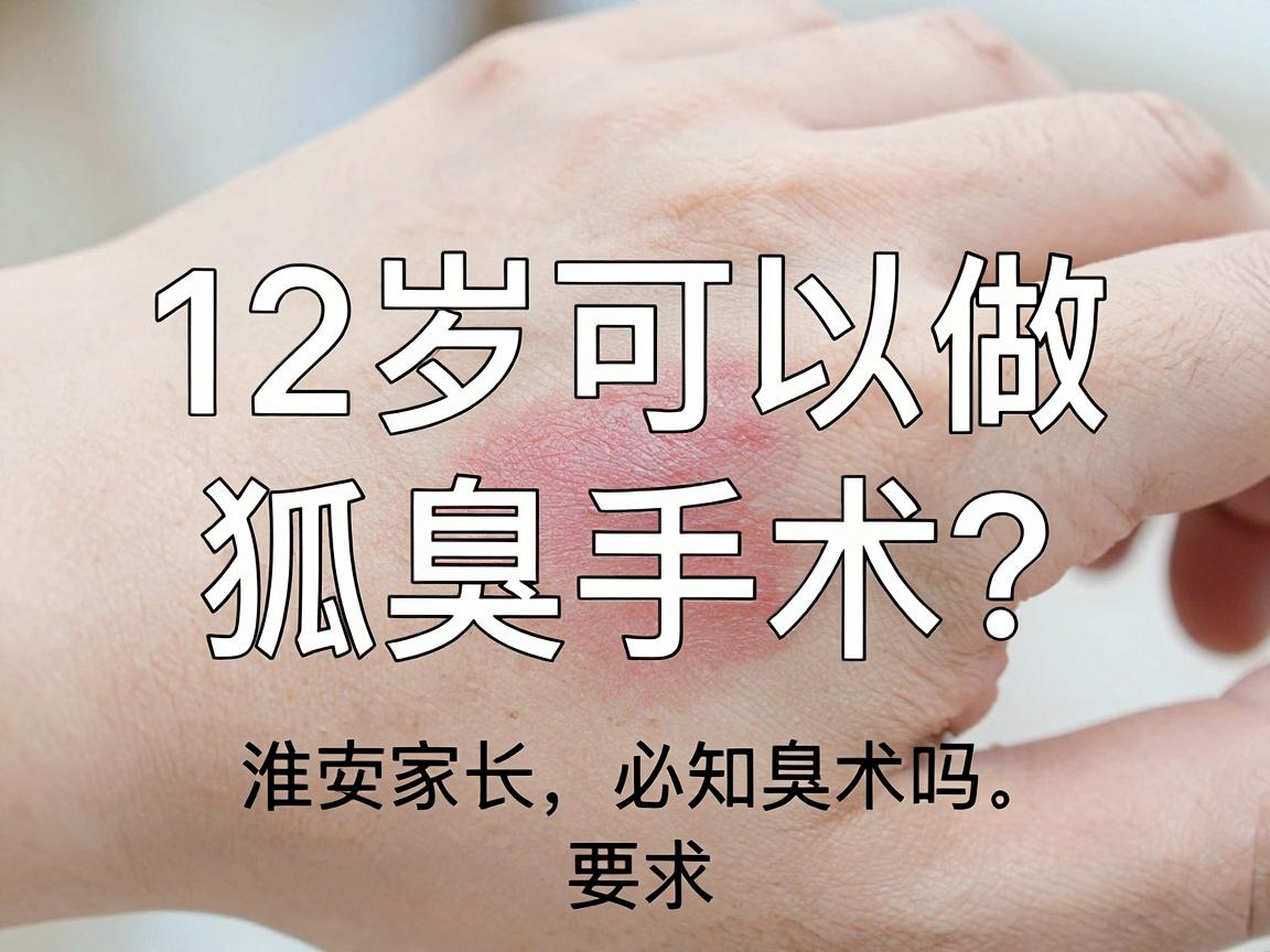 12岁可以做狐臭手术吗？淮南家长必知的12岁狐臭手术真相