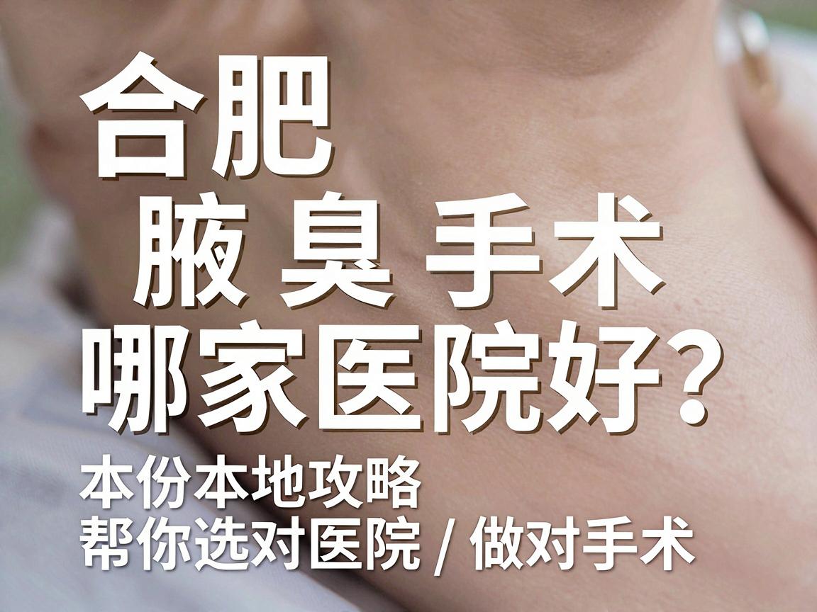 合肥腋臭手术哪家医院好？这份本地攻略帮你选对医院、做对手术