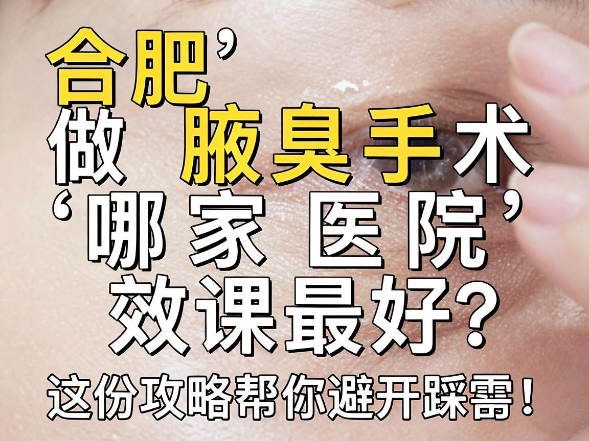 合肥做腋臭手术哪家医院效果最好？这份攻略帮你避开踩雷！
