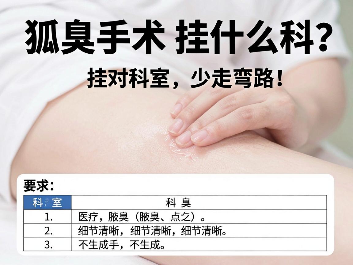 狐臭手术挂什么科？挂对科室，少走弯路！附科室对比表）