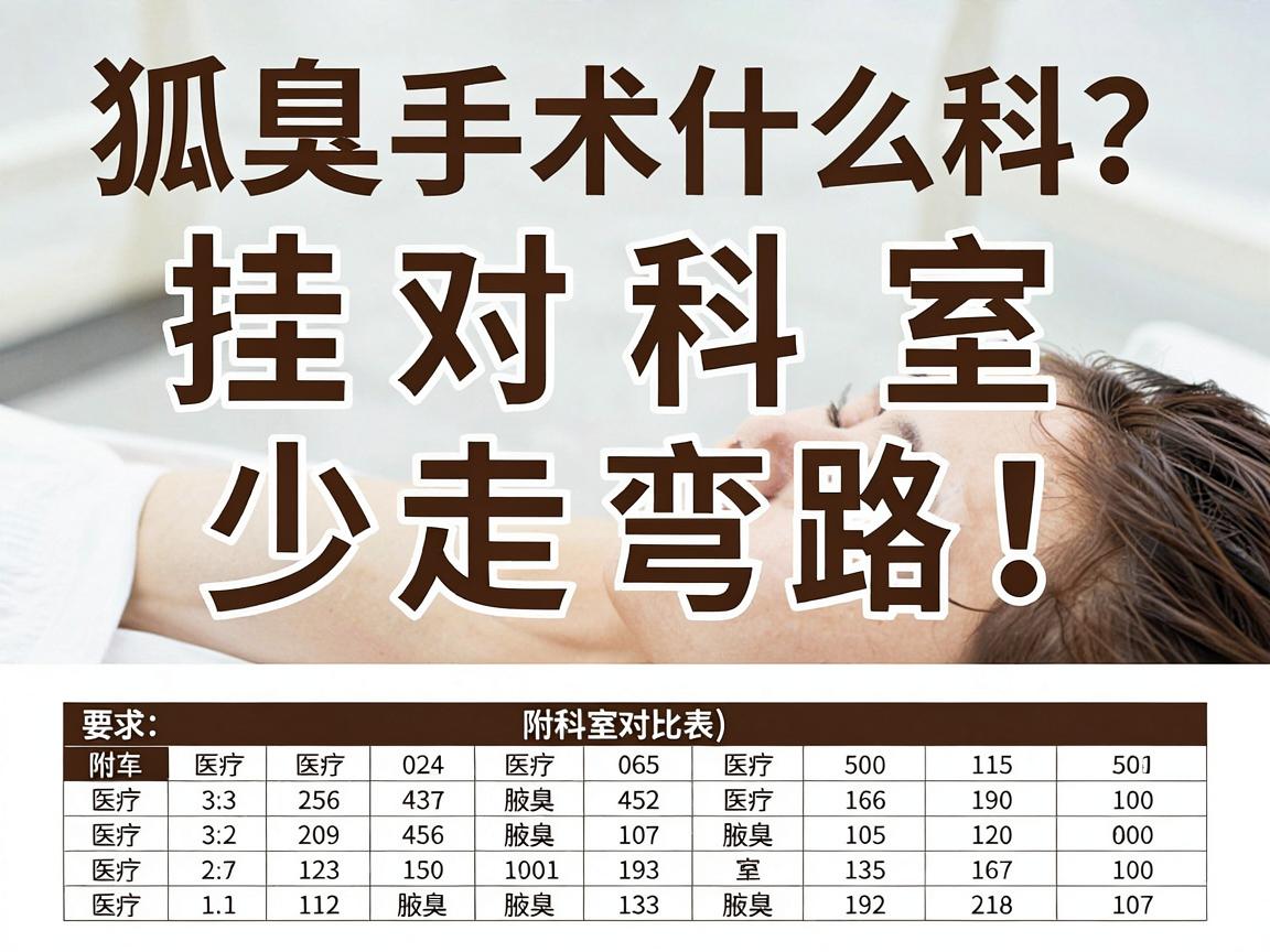 狐臭手术挂什么科？挂对科室，少走弯路！附科室对比表）