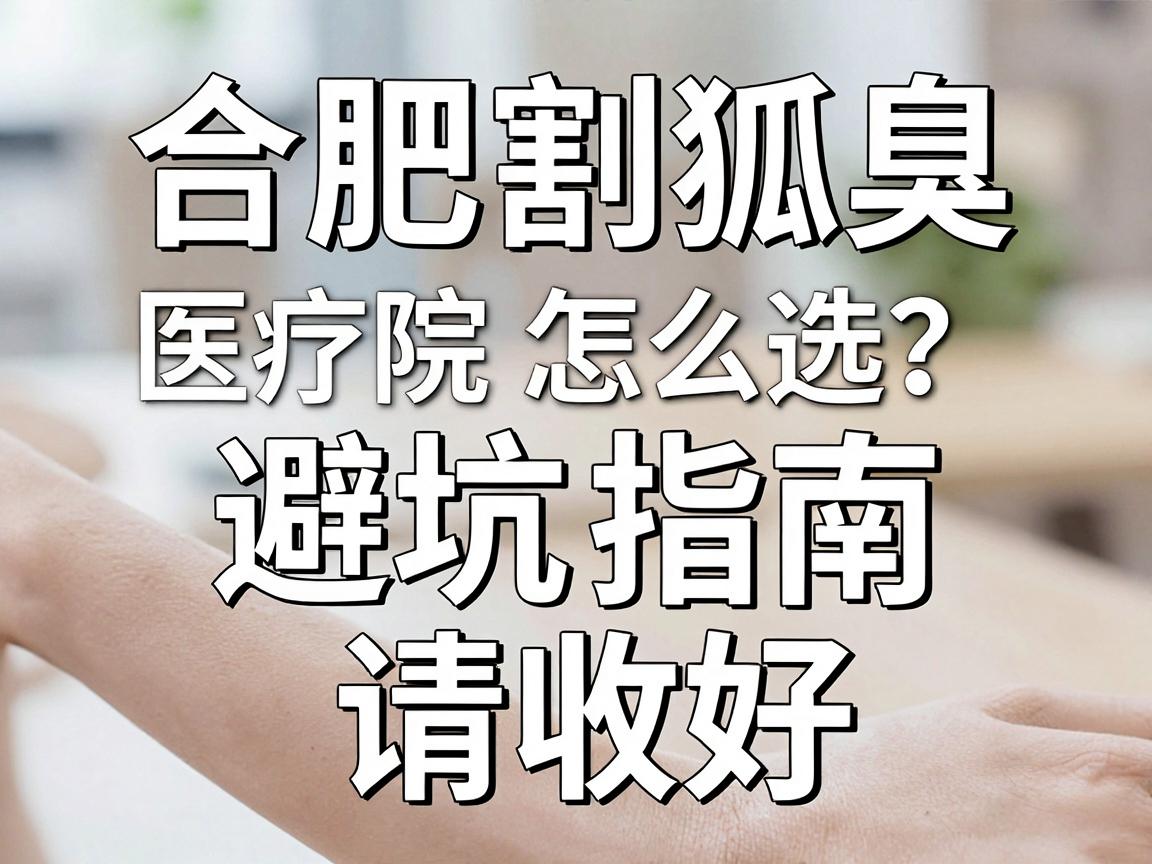 合肥割狐臭医院怎么选？合肥割狐臭这份避坑指南请收好