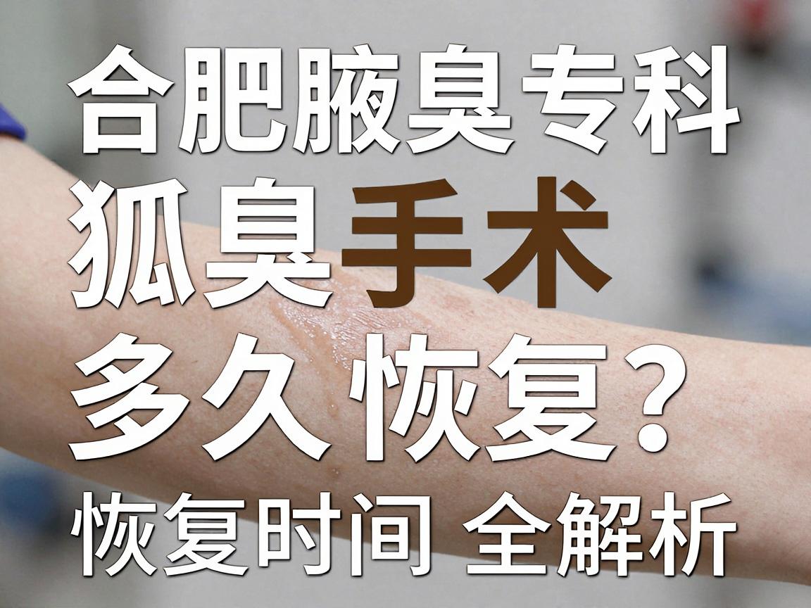合肥腋秀腋臭专科，狐臭手术多久恢复？恢复时间全解析