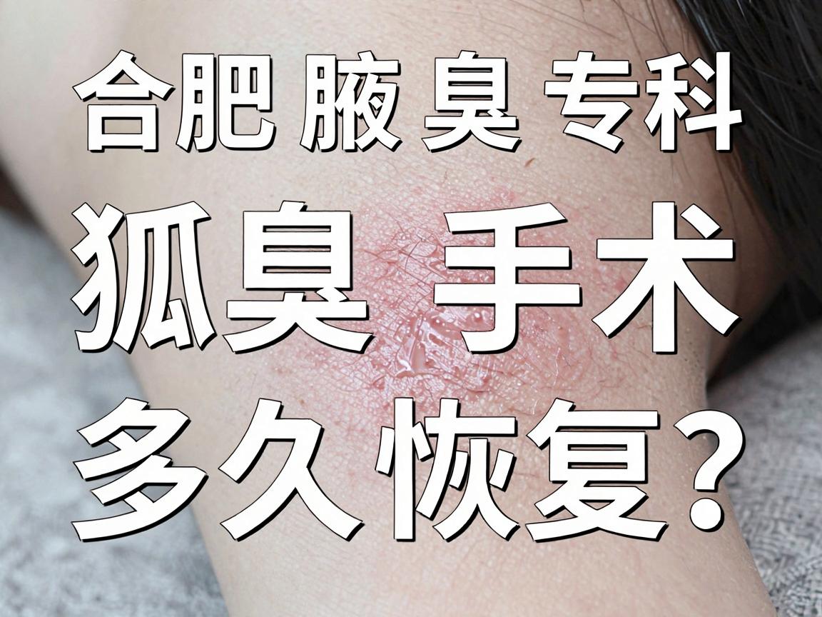 合肥腋秀腋臭专科，狐臭手术多久恢复？恢复时间全解析