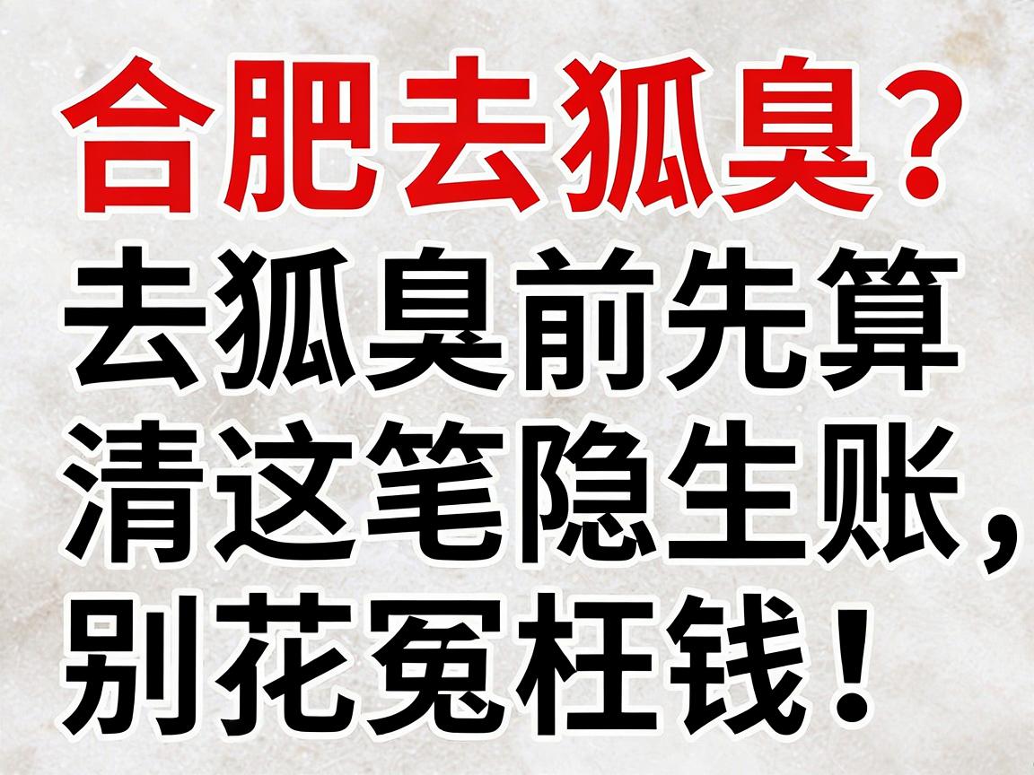 合肥去狐臭多少钱？去狐臭前先算清这笔隐形账，别花冤枉钱！