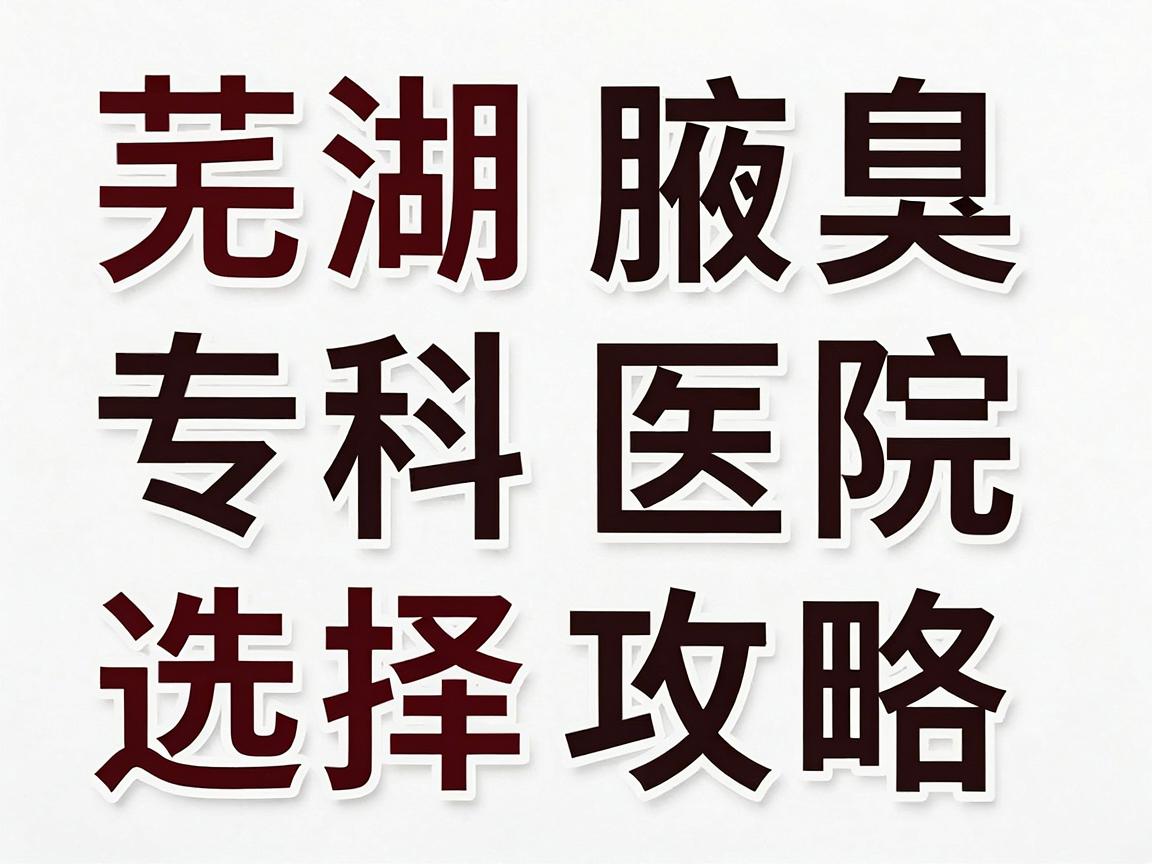 芜湖腋臭治疗哪家好？芜湖腋臭专科医院选择攻略来了