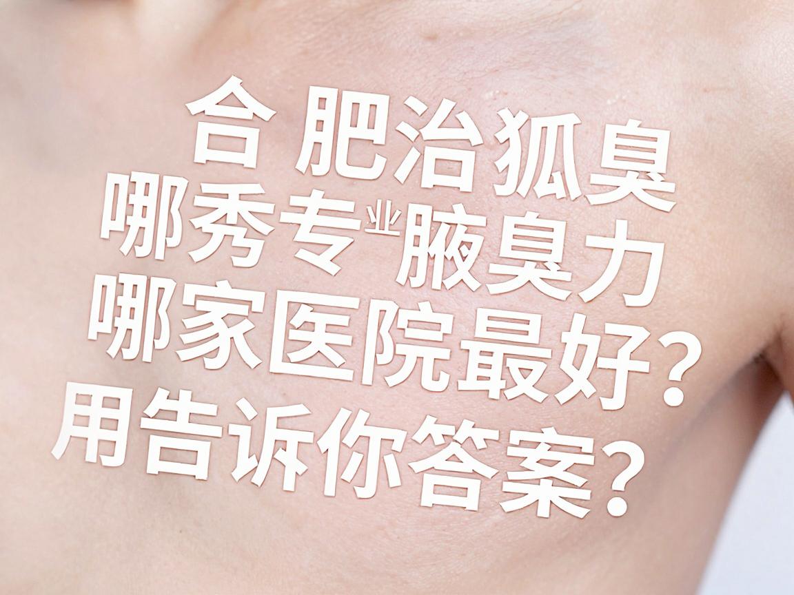 合肥治狐臭哪家医院最好？腋秀腋臭专科用专业实力告诉你答案