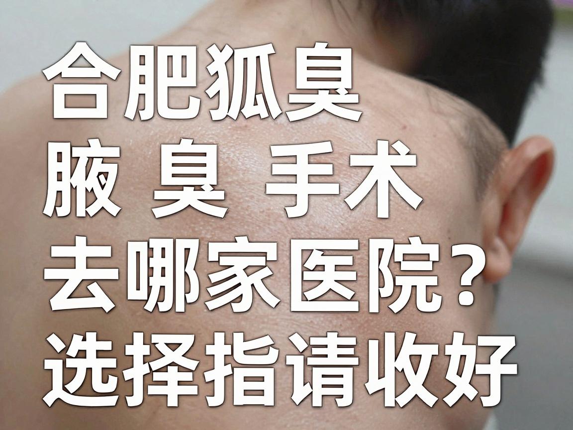 合肥腋臭手术去哪家医院？这份合肥狐臭手术医院选择指南请收好
