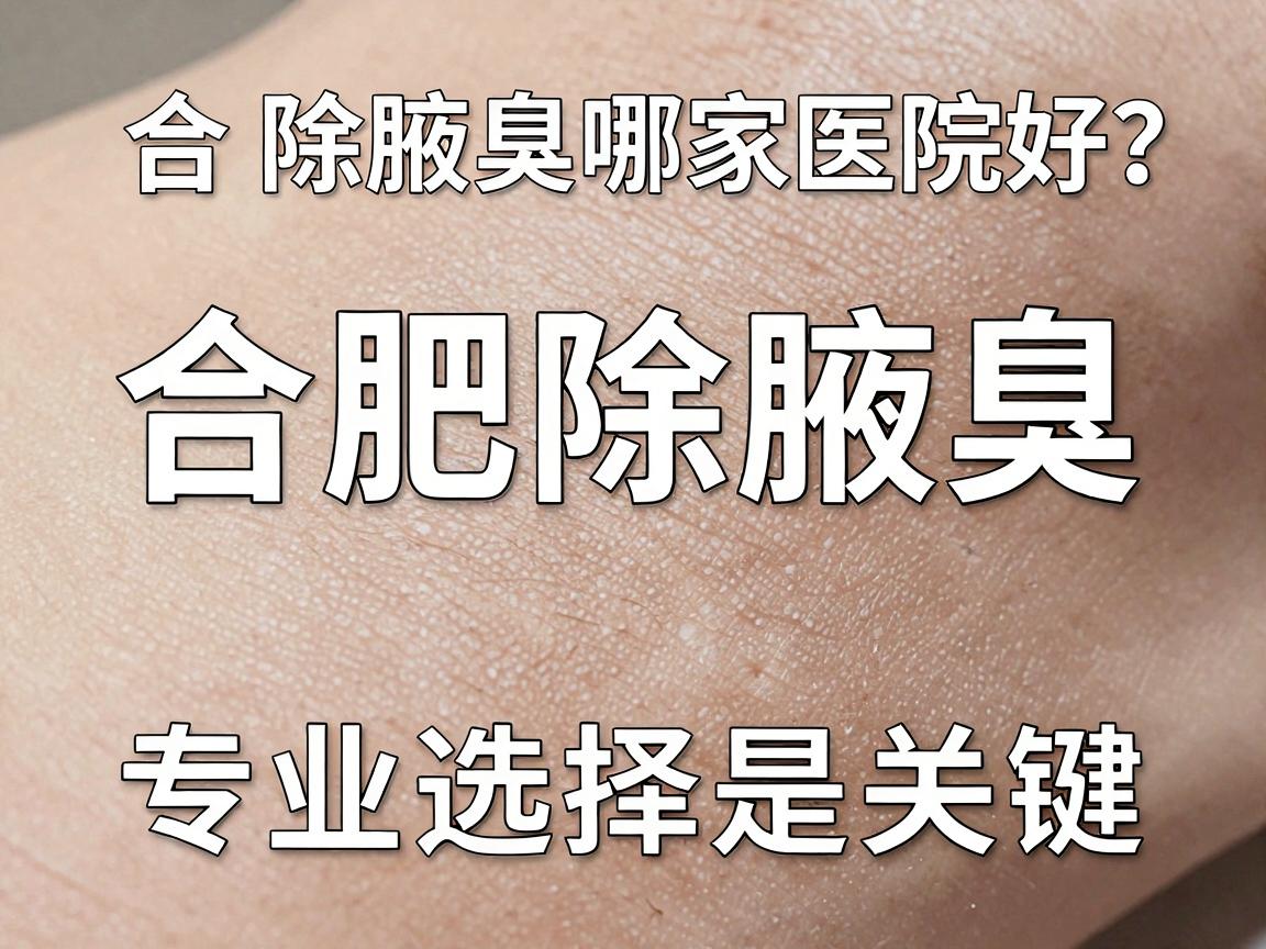 合肥除腋臭哪家医院好？合肥除腋臭，专业选择是关键
