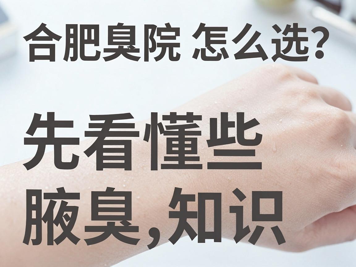 合肥腋臭医院怎么选？先看懂这些腋臭知识，再对比腋臭技术