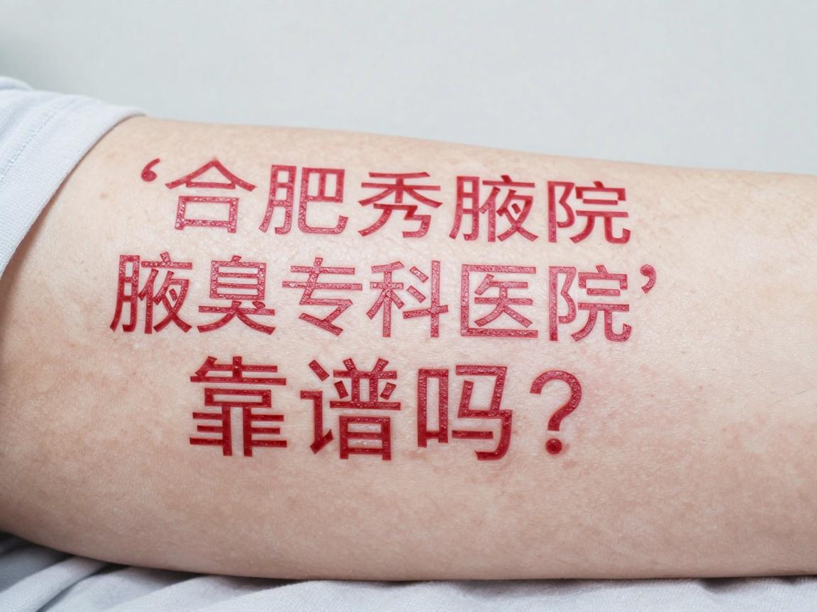 合肥腋秀腋臭专科医院靠谱吗？从实地探访到护理，合肥腋秀医院的腋臭诊疗到底靠不靠谱？