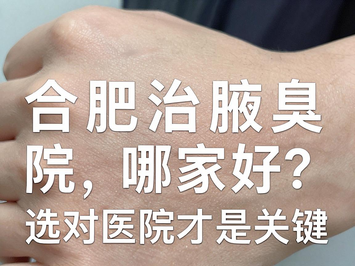 合肥腋臭医院哪家好？合肥治腋臭，选对医院才是关键