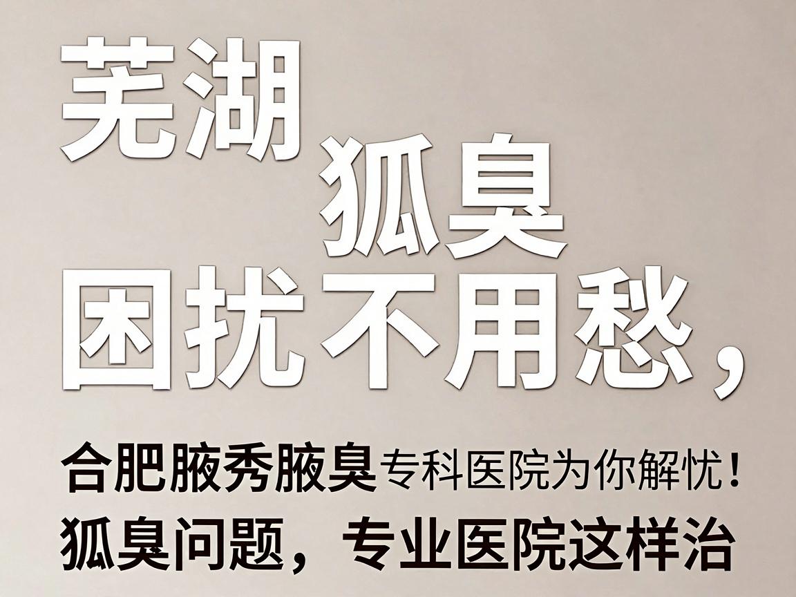 芜湖狐臭困扰不用愁，合肥腋秀腋臭专科医院为你解忧，狐臭问题，专业医院这样治