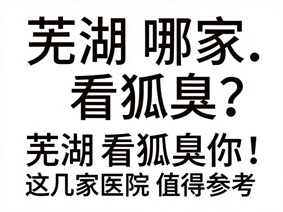 芜湖哪家医院看狐臭？专业医生告诉你，芜湖看狐臭，这几家医院值得参考