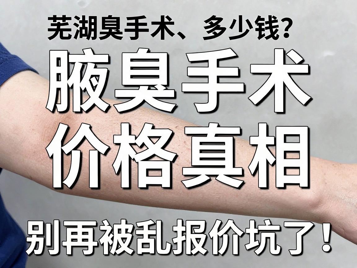 芜湖腋臭手术多少钱？腋臭手术价格真相大揭秘！别再被乱报价坑了！