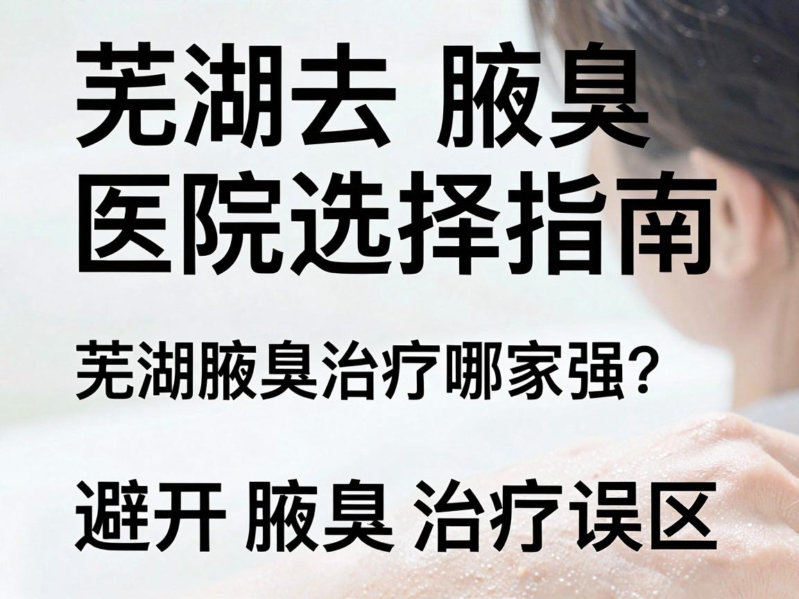 芜湖去腋臭医院选择指南，芜湖腋臭治疗哪家强？专家教你避开腋臭治疗误区