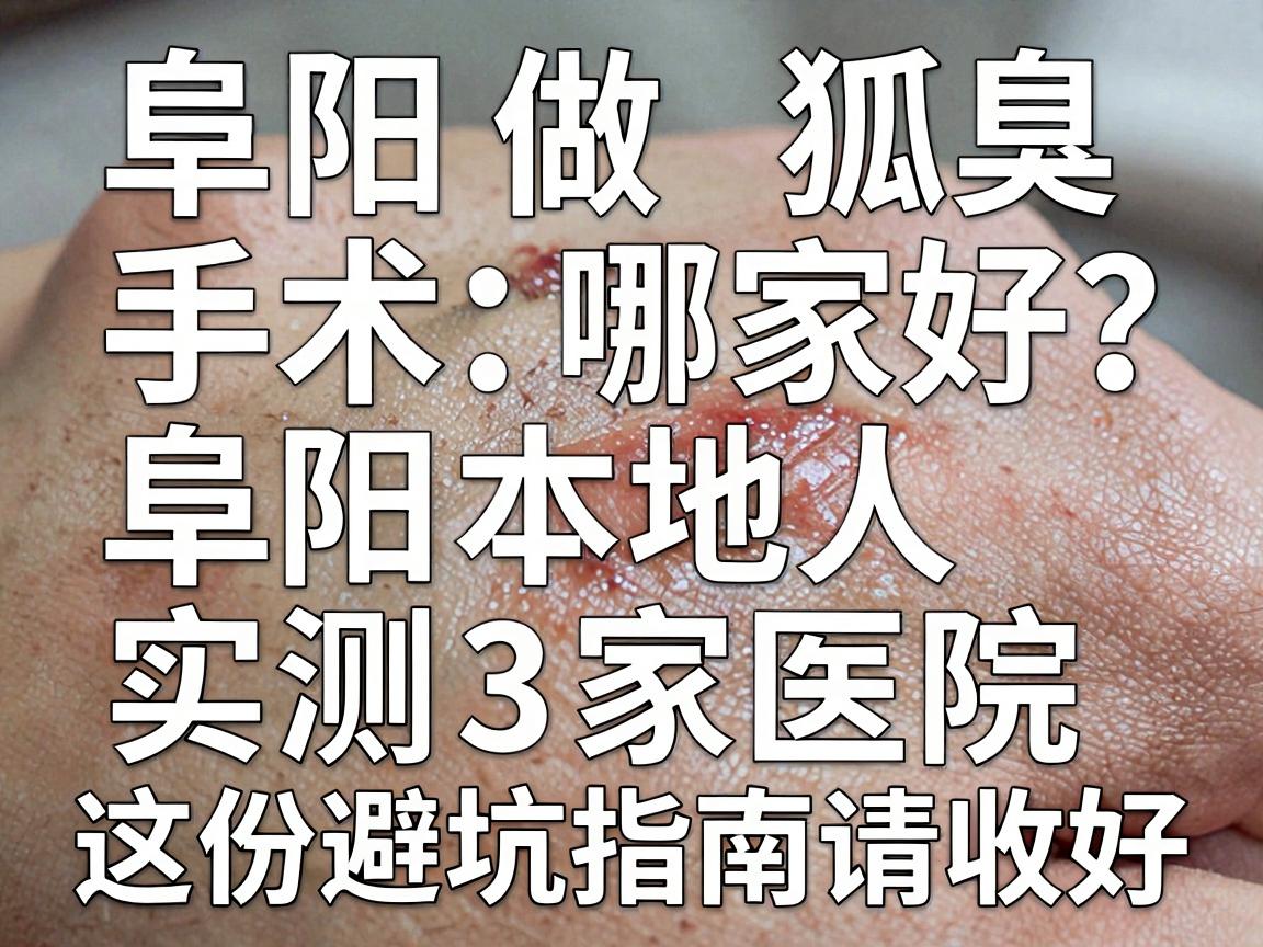 阜阳做狐臭手术哪家好？阜阳本地人实测3家医院，这份避坑指南请收好