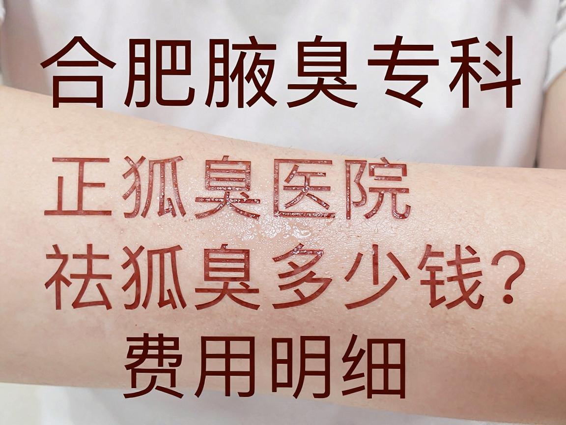 合肥腋秀腋臭专科，正规狐臭医院祛狐臭多少钱？费用明细一文说清