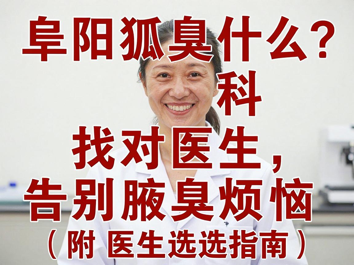 阜阳狐臭挂什么科室？找对医生，告别腋臭烦恼（附医生选择指南）
