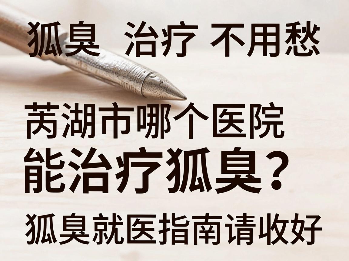 狐臭治疗不用愁，芜湖市哪个医院能治疗狐臭？这份狐臭就医指南请收好