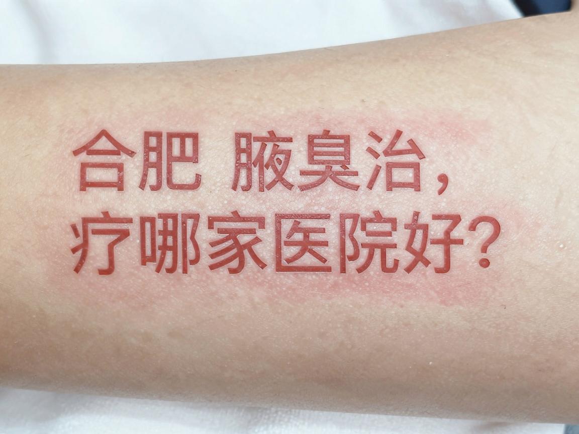 合肥腋臭治疗哪家医院好？合肥腋臭医院怎么选才靠谱？