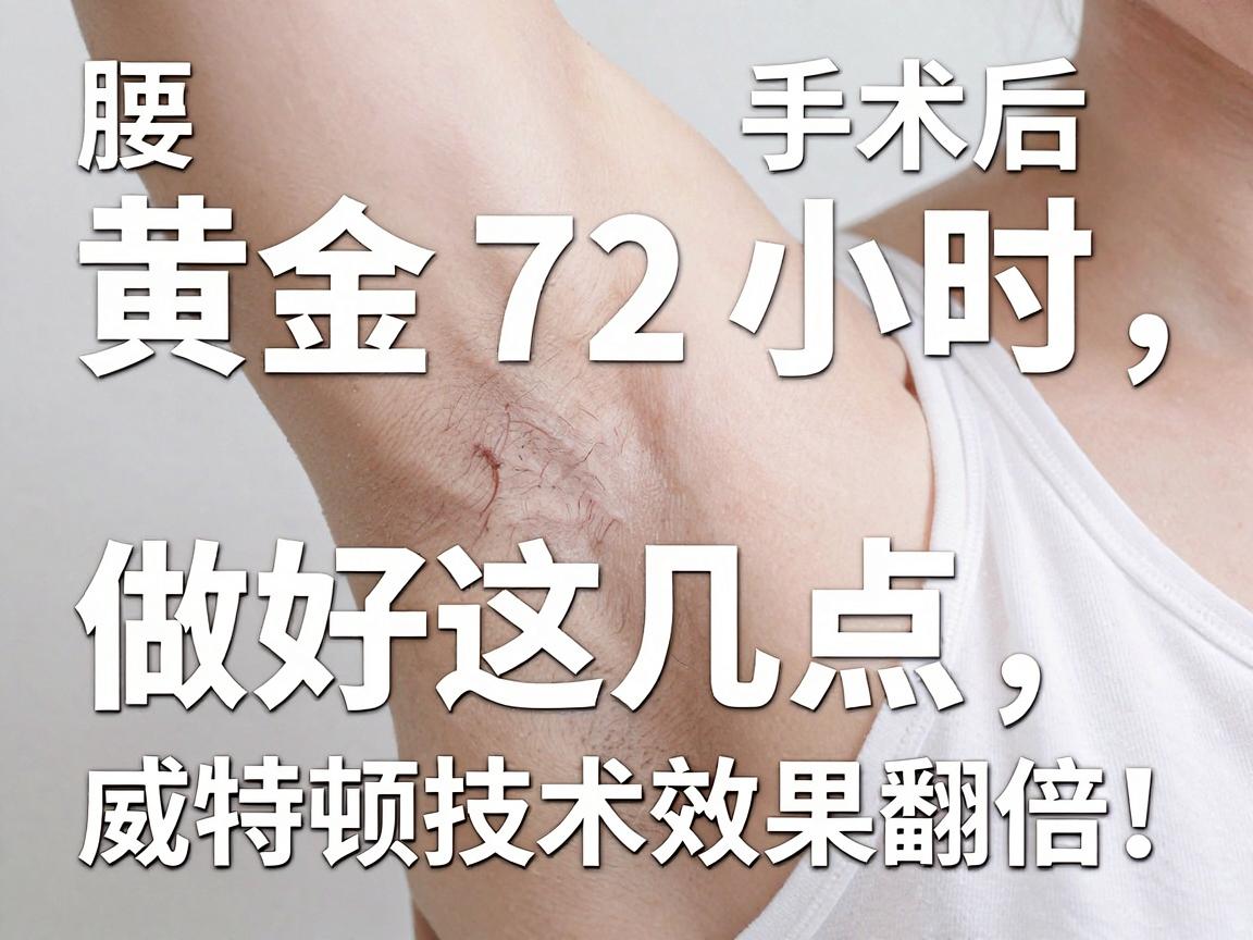 腋臭手术后的黄金72小时，做好这几点，威特顿技术效果翻倍！