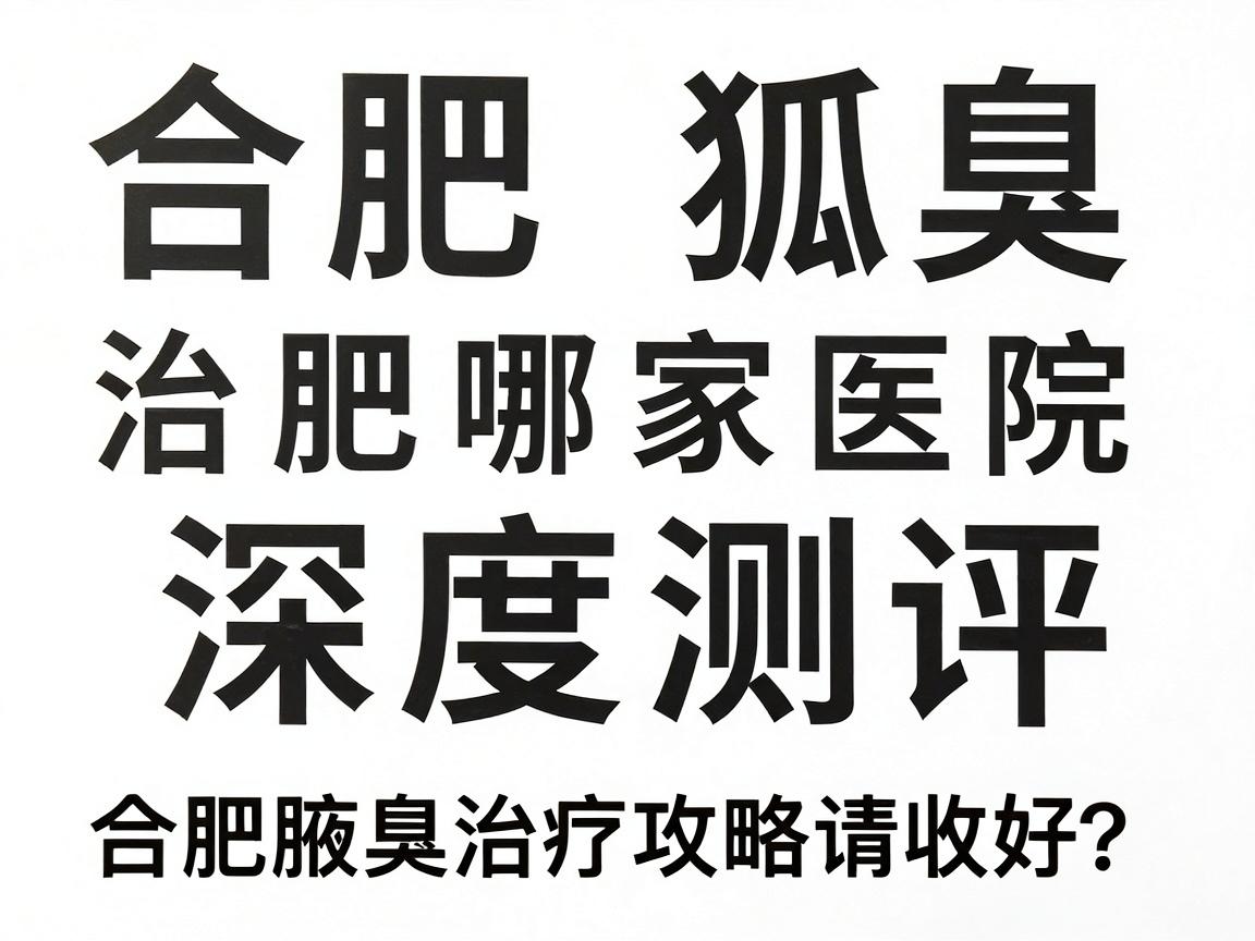 合肥治狐臭有名医院深度测评，合肥哪家医院治狐臭最有名？这份合肥腋臭治疗攻略请收好