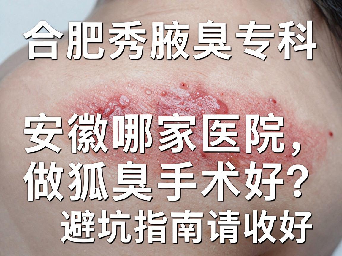 合肥腋秀腋臭专科，安徽哪家医院做狐臭手术好？这份避坑指南请收好