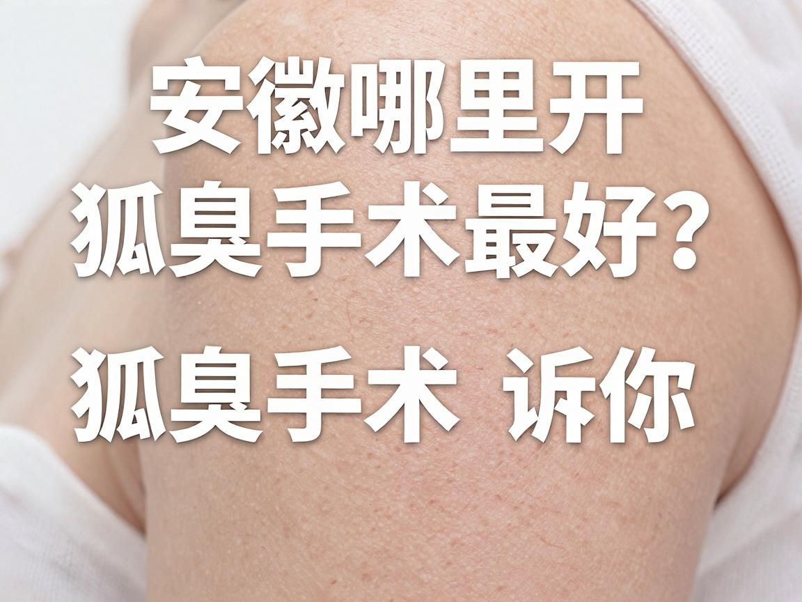 安徽哪里开狐臭手术最好？合肥腋秀告诉你，狐臭手术选对医院是关键