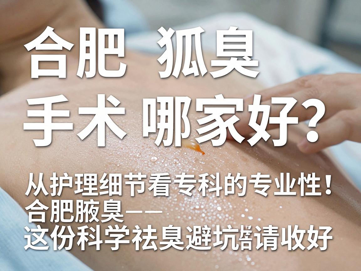合肥狐臭手术哪家好？从护理细节看合肥腋秀腋臭专科的专业性，这份科学祛臭避坑指南请收好