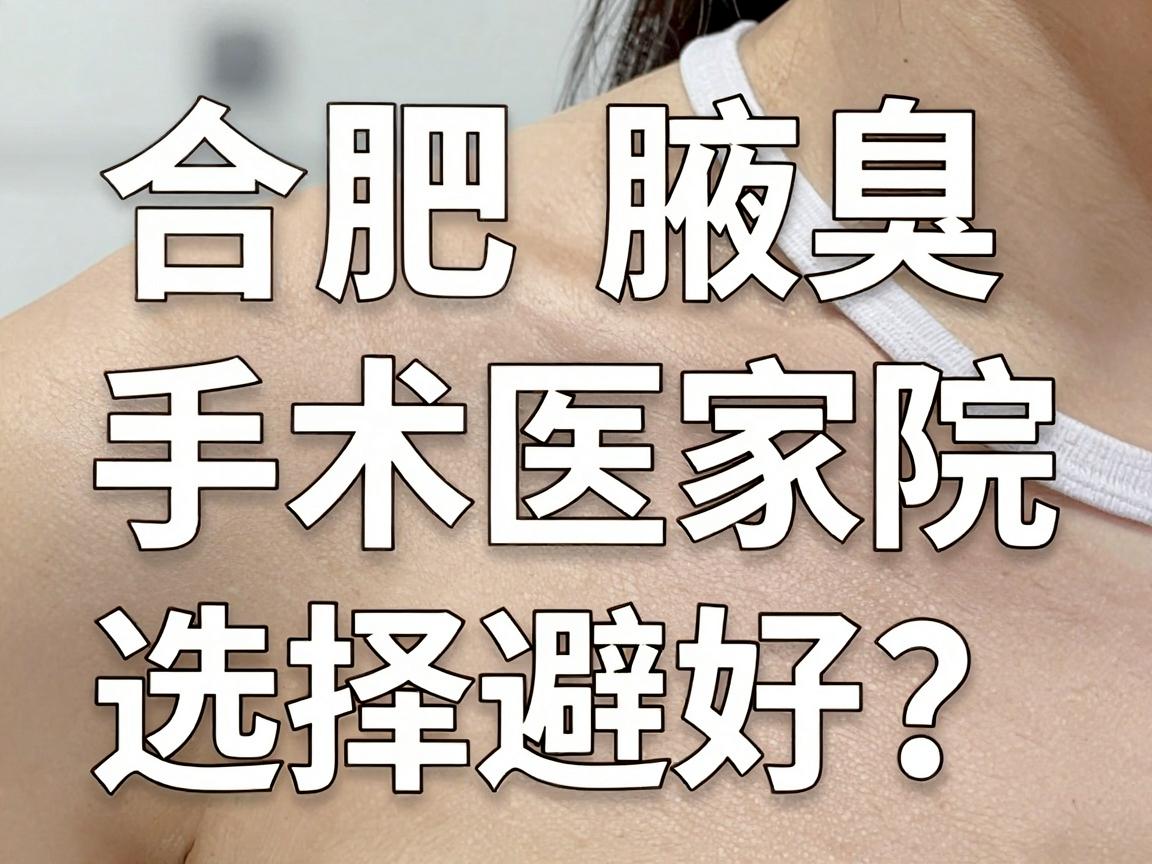 合肥腋臭手术医院哪家好？合肥腋臭手术医院选择避坑指南