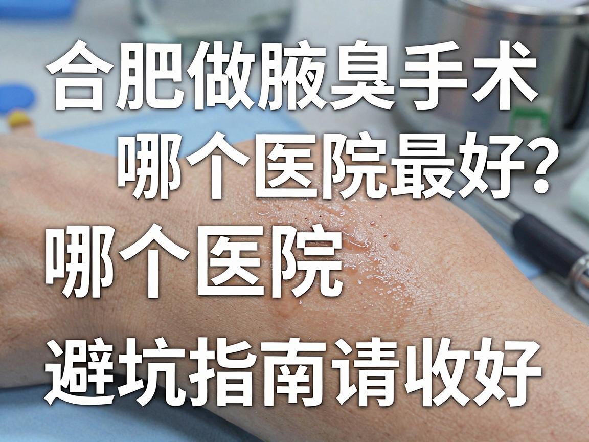 合肥做腋臭手术哪个医院最好？这份避坑指南请收好