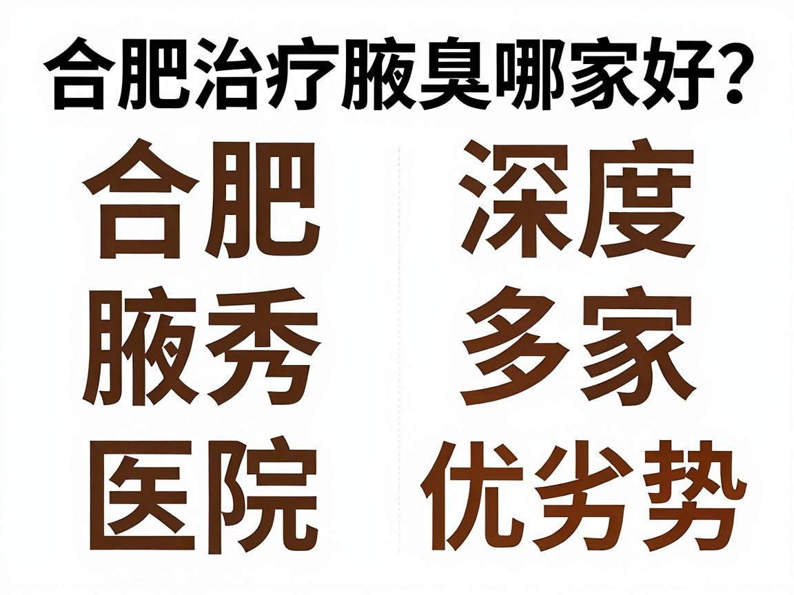 合肥治疗腋臭医院哪家好？深度对比合肥腋秀与多家医院的优劣势