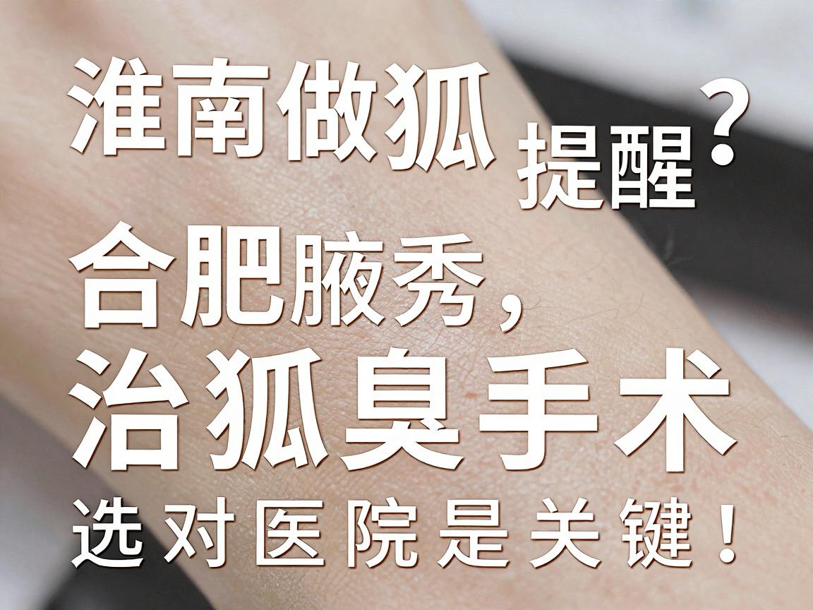 淮南做狐臭手术?合肥腋秀提醒,治狐臭手术,选对医院是关键! 淮南做狐臭手术?合肥腋秀提醒,治狐臭手术,选对医院是关键!