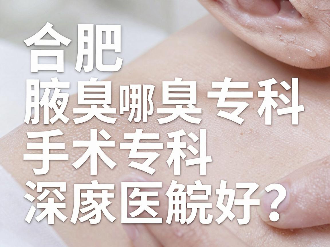 合肥腋臭手术哪家医院好？合肥腋臭专科深度解析