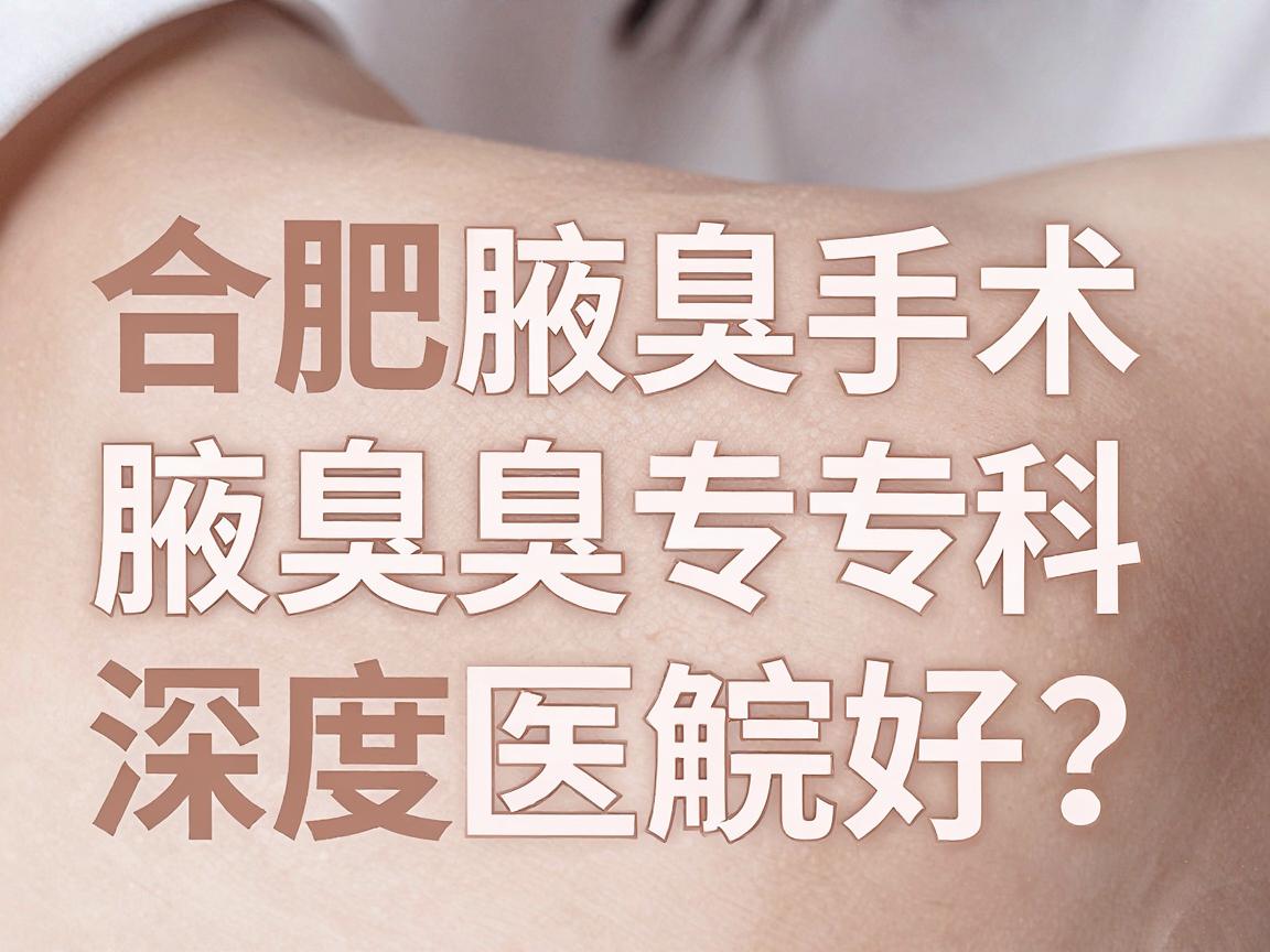 合肥腋臭手术哪家医院好？合肥腋臭专科深度解析