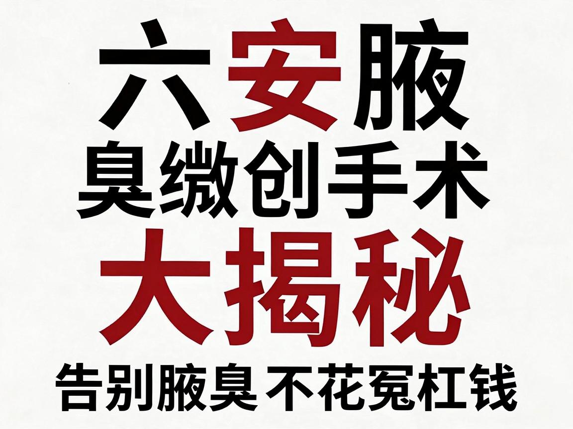 六安腋臭微创手术价格大揭秘，价格透明，告别腋臭不花冤枉钱