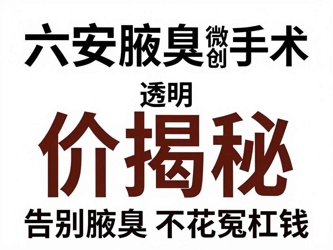 六安腋臭微创手术价格大揭秘，价格透明，告别腋臭不花冤枉钱