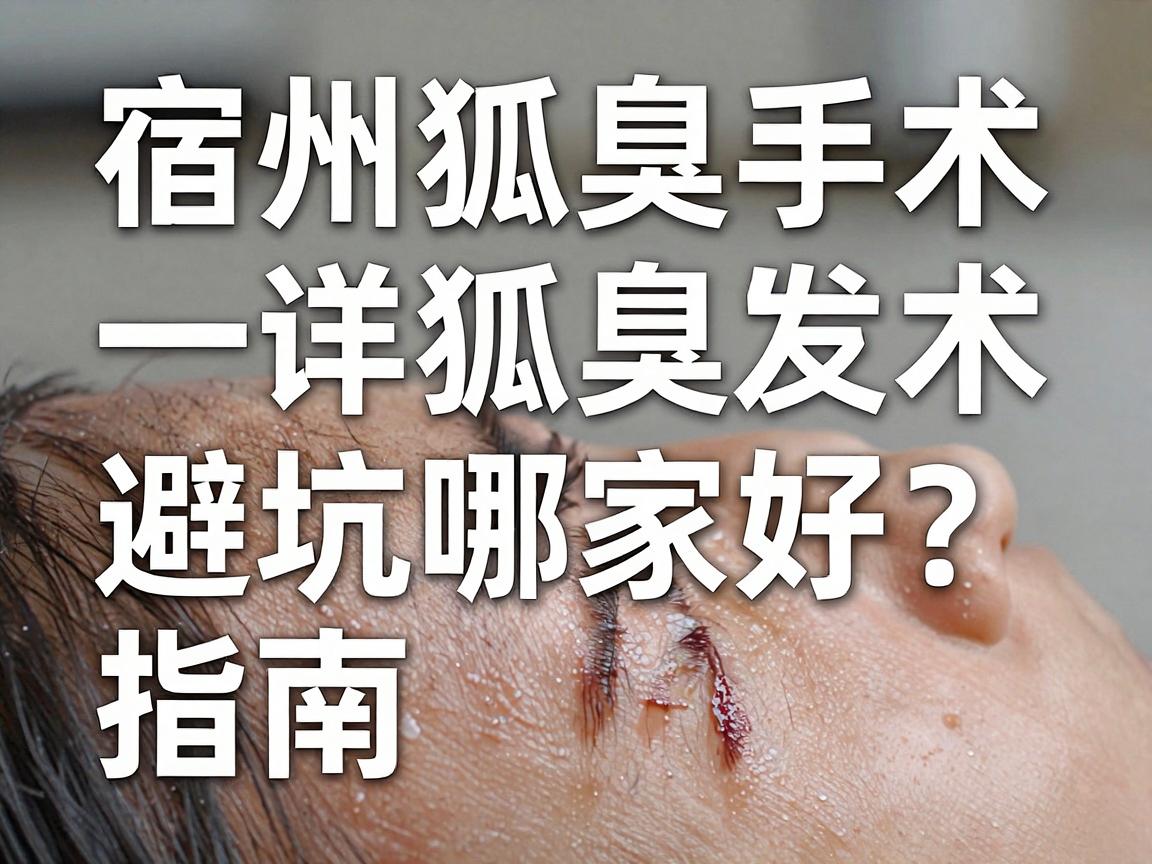 宿州狐臭手术哪家好？一份宿州狐臭手术的详细避坑指南