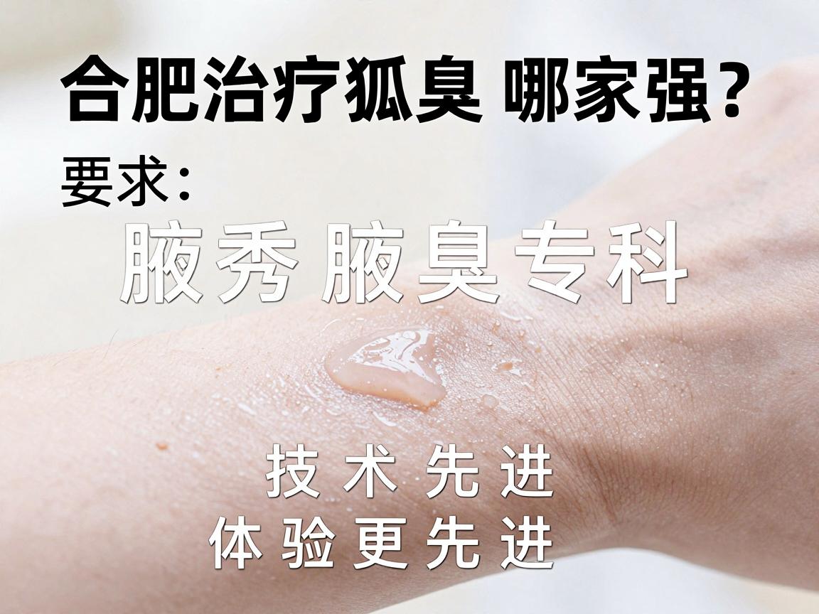 合肥治疗狐臭哪家强？腋秀腋臭专科，技术先进，体验更先进