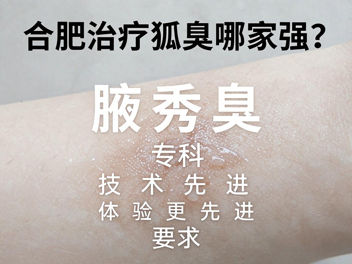 合肥治疗狐臭哪家强？腋秀腋臭专科，技术先进，体验更先进