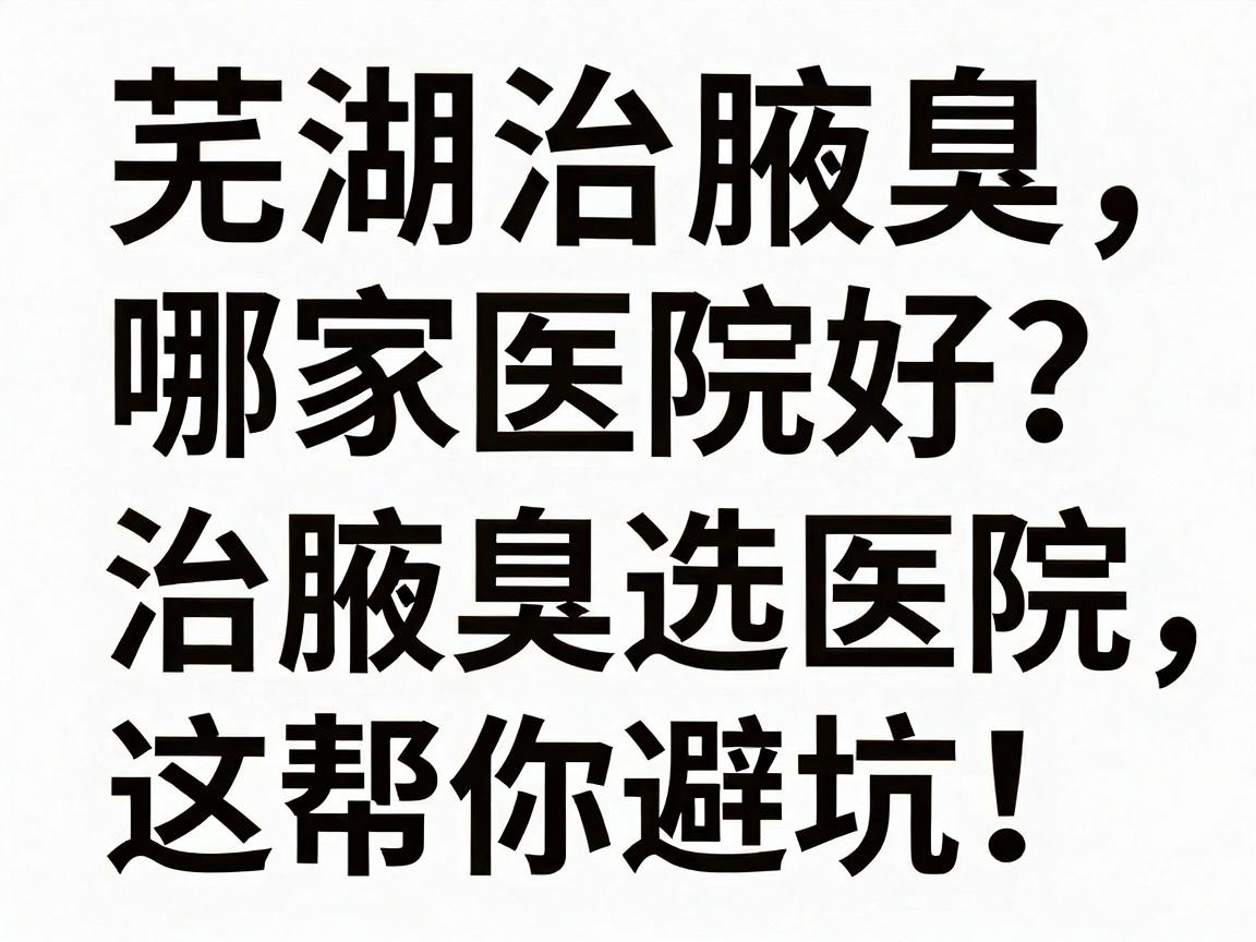 芜湖治腋臭哪家医院好？治腋臭选医院，这3个关键点帮你避坑！