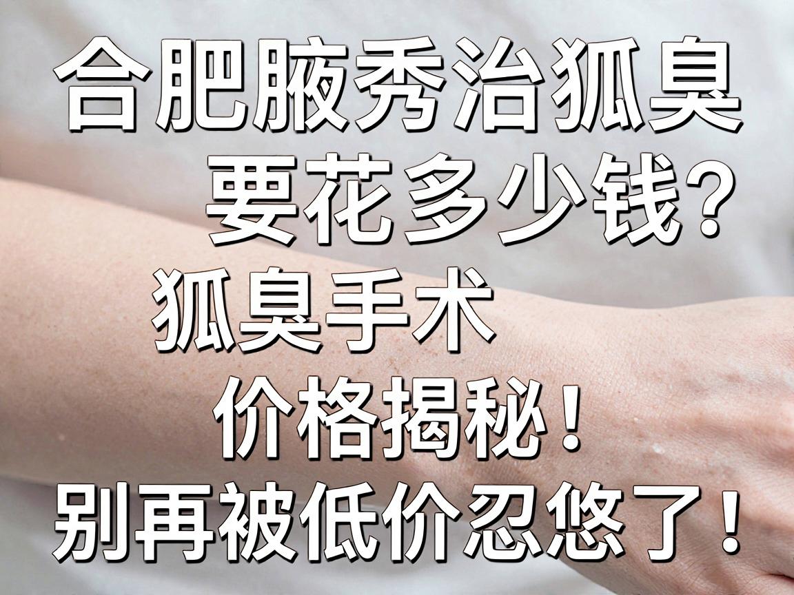 合肥腋秀治狐臭要花多少钱？狐臭手术价格揭秘，别再被低价忽悠了！