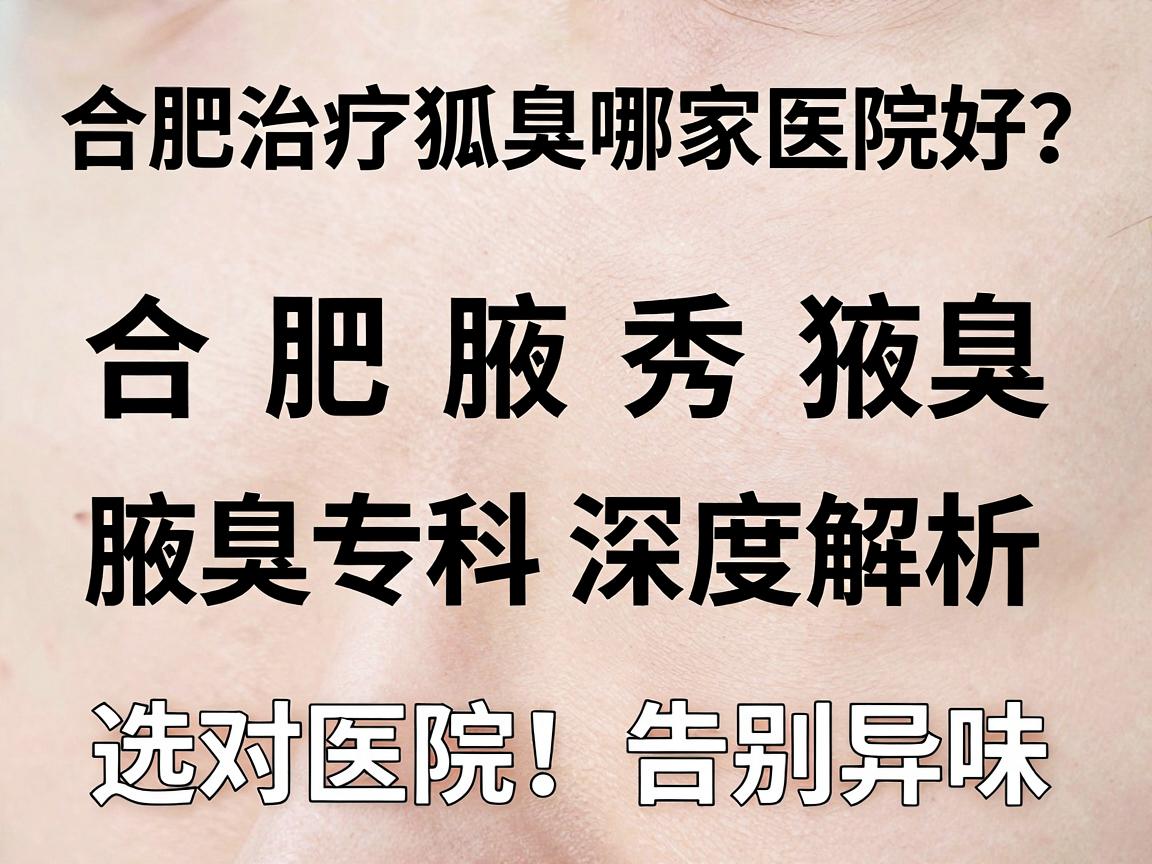合肥治疗狐臭哪家医院好？合肥腋秀腋臭专科深度解析，选对医院，告别异味