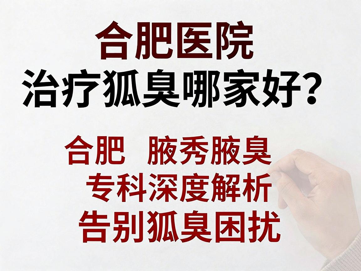 合肥医院治疗狐臭哪家好？合肥腋秀腋臭专科深度解析，告别狐臭困扰